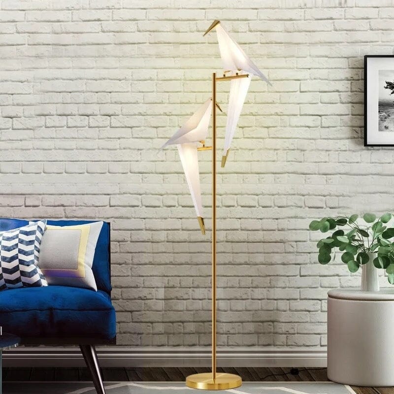 Avelon Birdlight Floor Lamp With Elegant Acrylic Shade