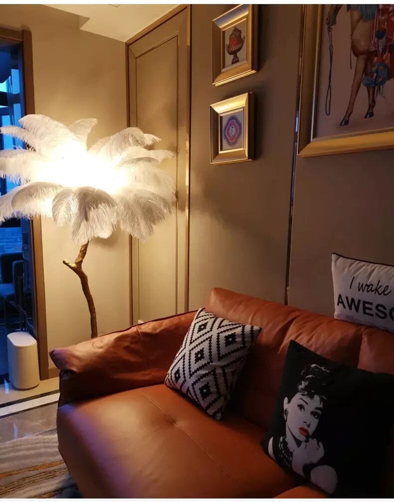AuraFeather Luxe Floor Lamp for Modern Living Spaces