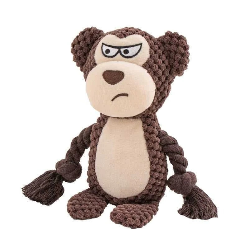 Durable Plush Dog Toy — Squeaker and Crinkle Sound