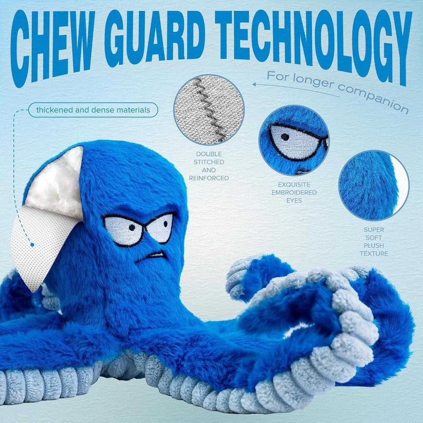 Durable Plush Dog Toy — Squeaker and Crinkle Sound