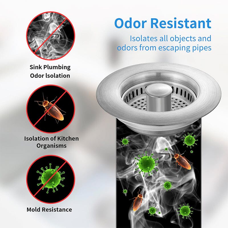 AquaGuard Stainless Steel Drain Strainer — Hair Catcher