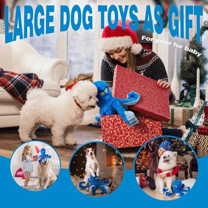 Durable Plush Dog Toy — Squeaker and Crinkle Sound