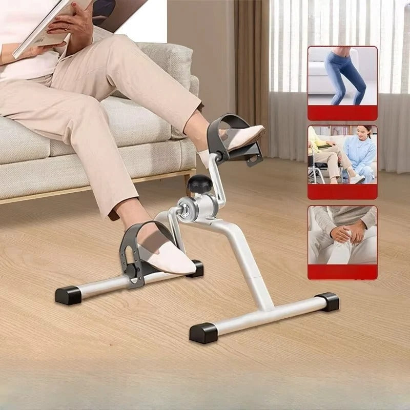 Compacte pedaaltrainer voor zittend gebruik, voor arm- en beenworkouts