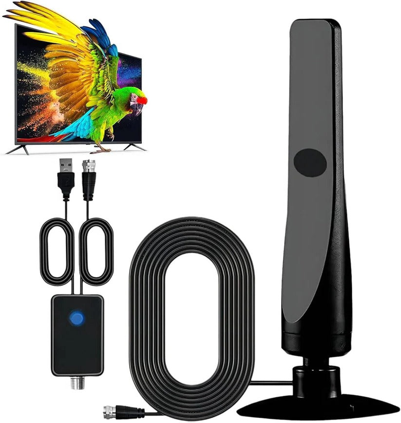 Flat Amplified Indoor TV Antenna for Local HD Channels