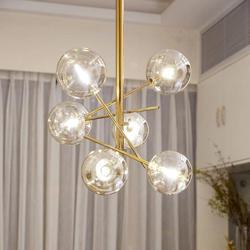 Astra Bubble Pendant Light in Modern Iron Resin Finish