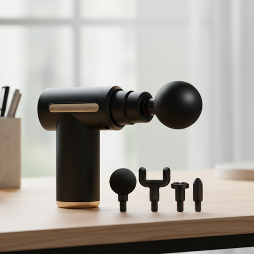 ZenPulse Rechargeable Percussion Massage Gun — Concentrated Deep Tissue Vibration