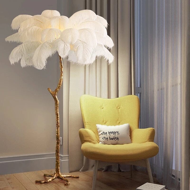 AuraFeather Luxe Floor Lamp for Modern Living Spaces