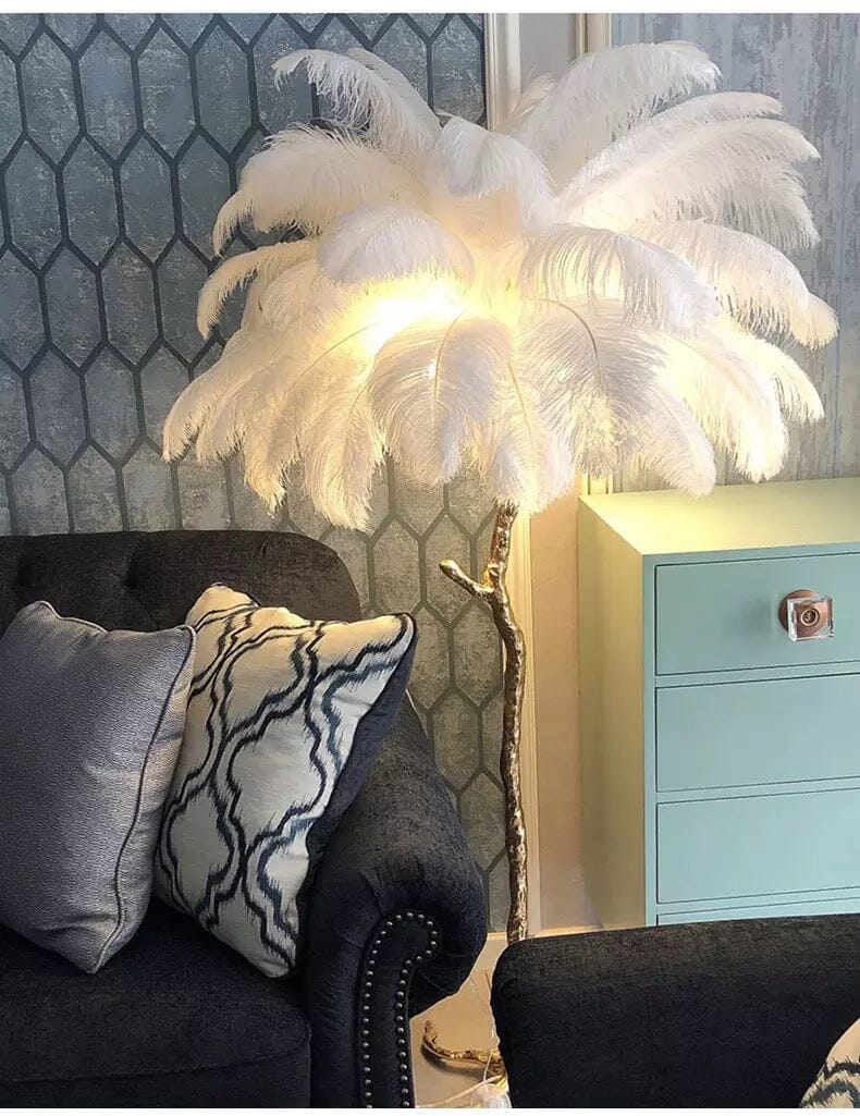 AuraFeather Luxe Floor Lamp for Modern Living Spaces