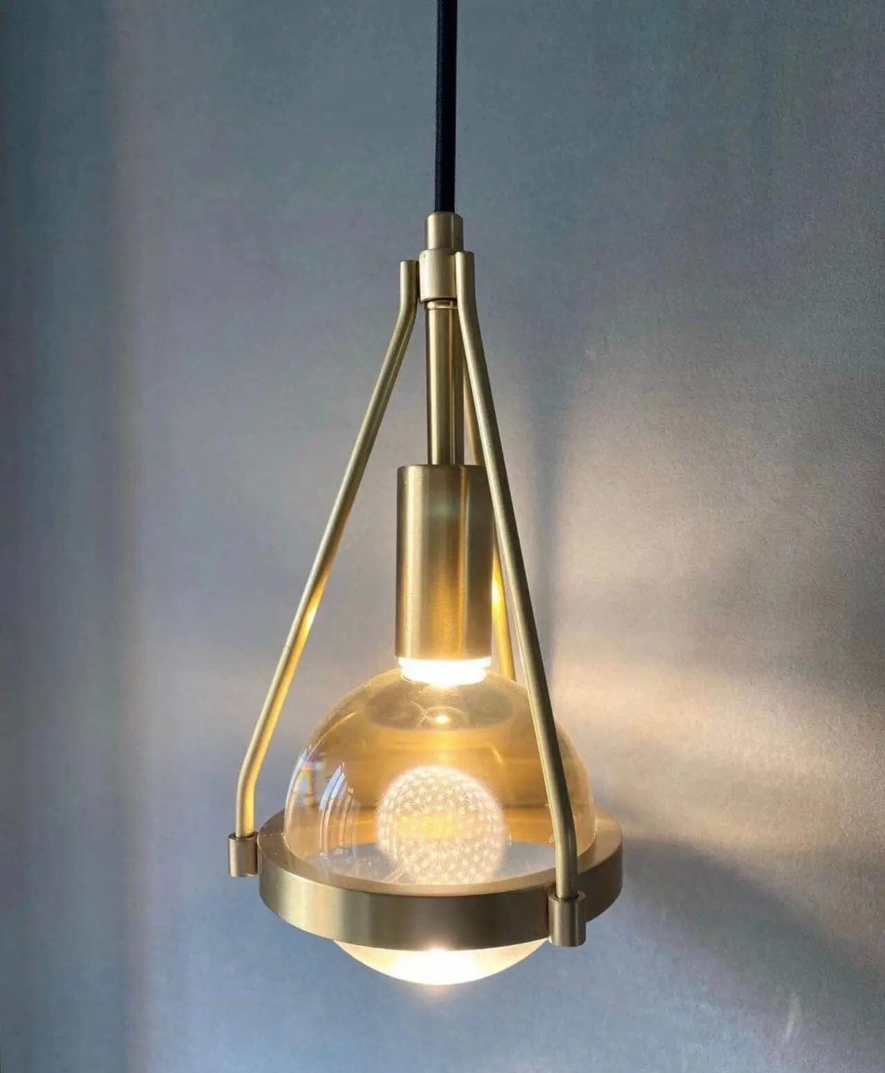 Astraea Nordic Gold Pendant Lights with Dandelion Glow