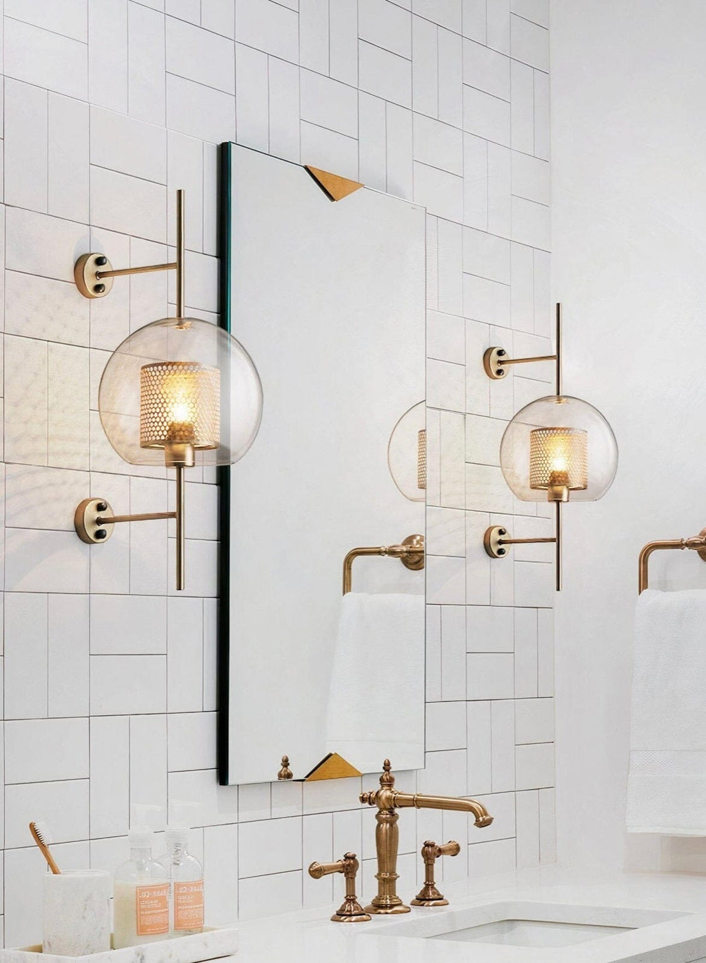 Aurelle Glass Lamp | Vintage LED Fixture For Living Rooms