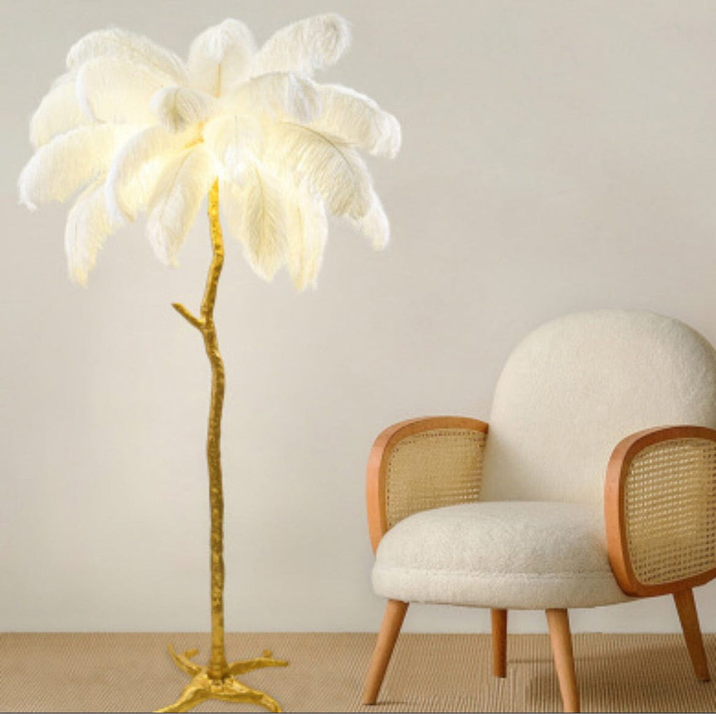 AuraFeather Luxe Floor Lamp for Modern Living Spaces