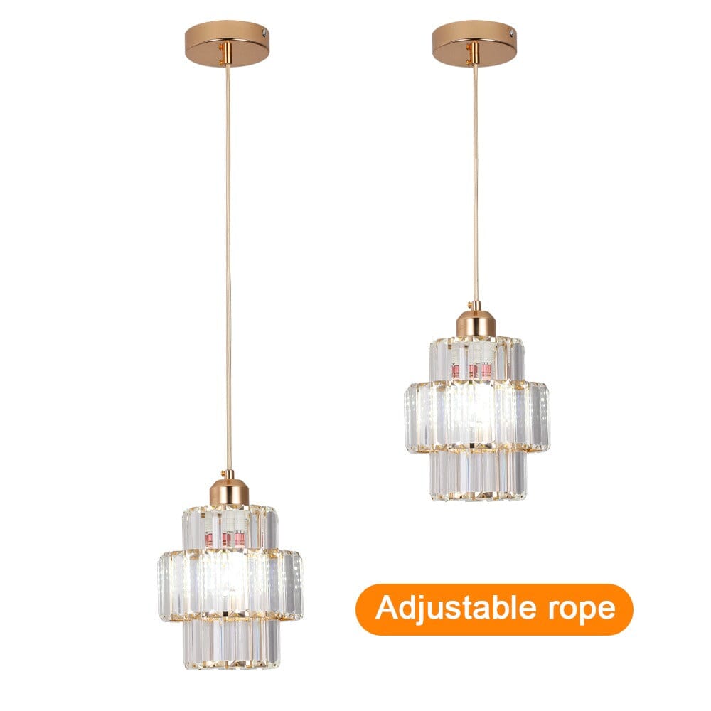 Lyra Crystal Pendants for Modern Interiors in Black or Gold