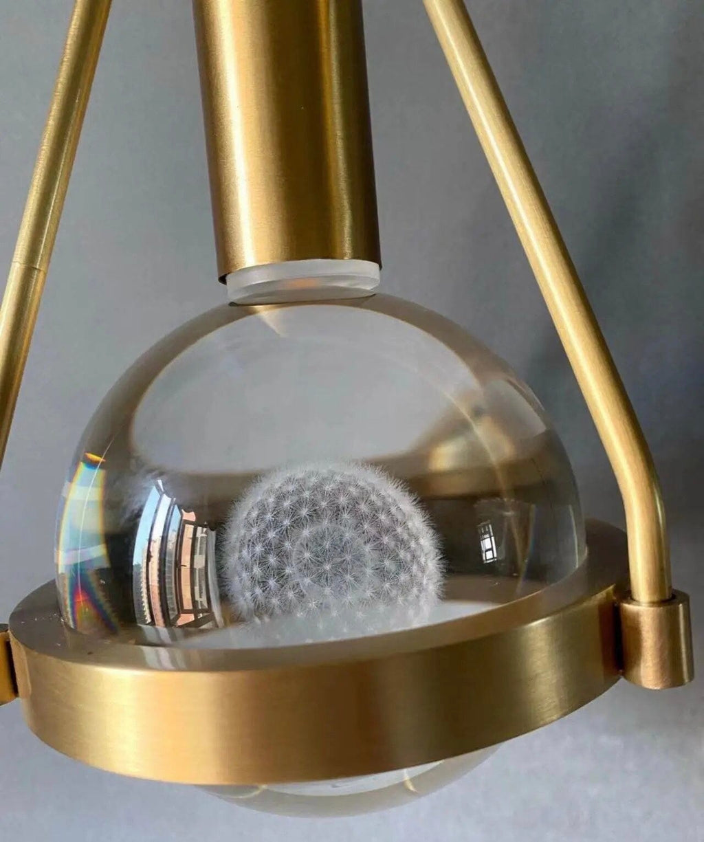 Astraea Nordic Gold Pendant Lights with Dandelion Glow