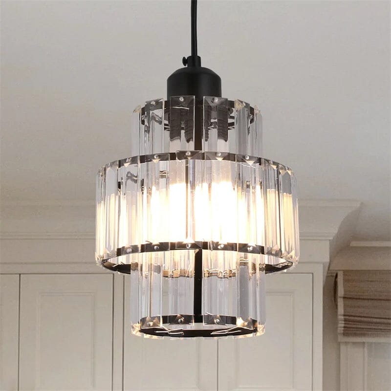 Lyra Crystal Pendants for Modern Interiors in Black or Gold