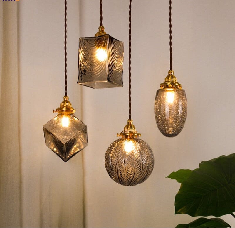 Aurelia Glass Pendant Lights for Asian Kitchen Islands