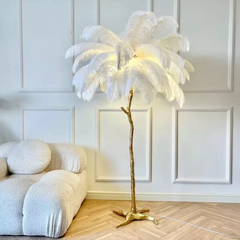AuraFeather Luxe Floor Lamp for Modern Living Spaces