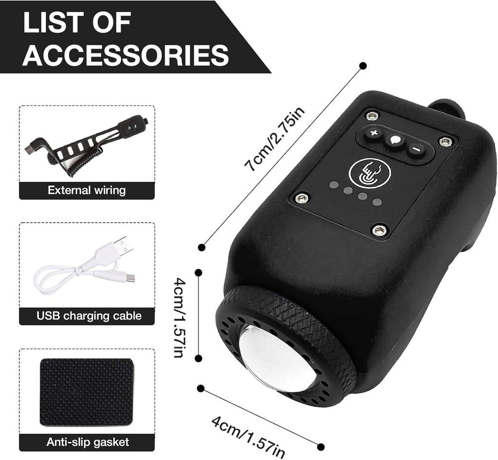 Bicycle Horn & Floodlight — 110dB Alert, 30m Visibility Range