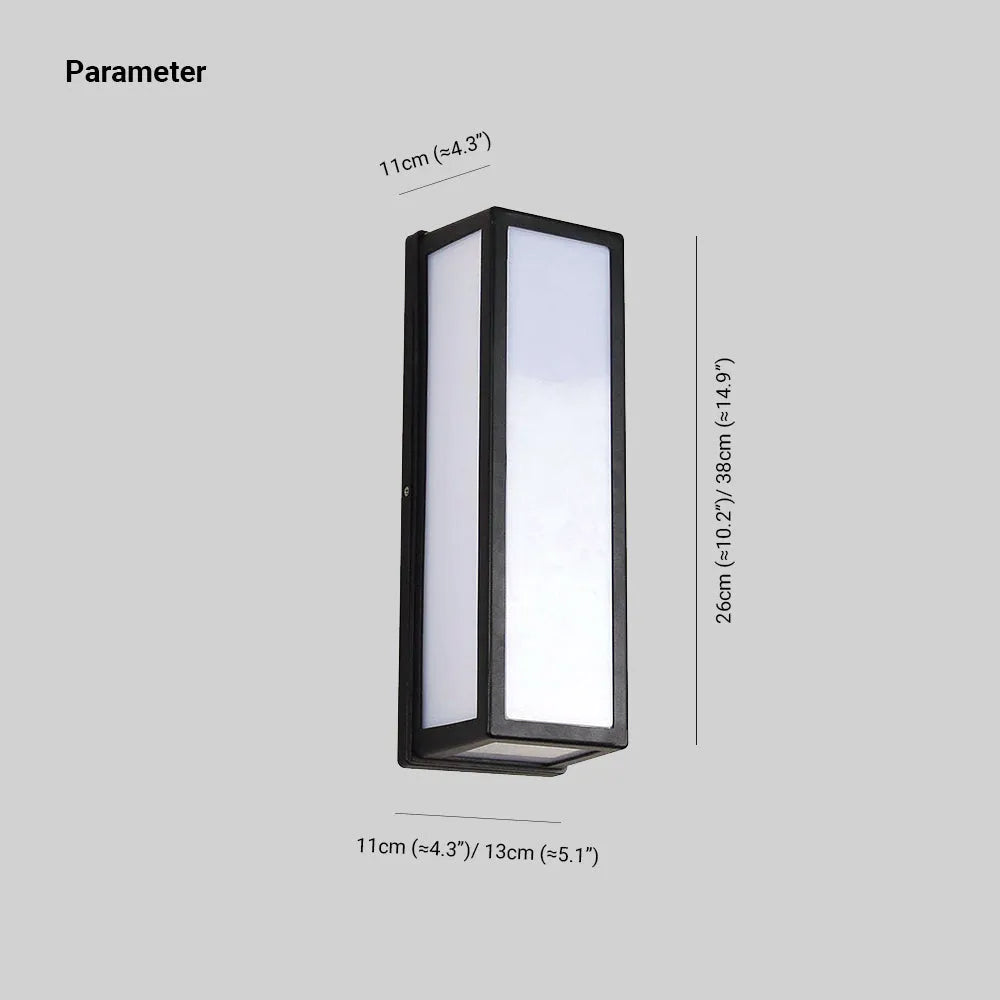 Linae Modern Waterproof Metal Cross Outdoor Wall Lamp, Black | ventumra