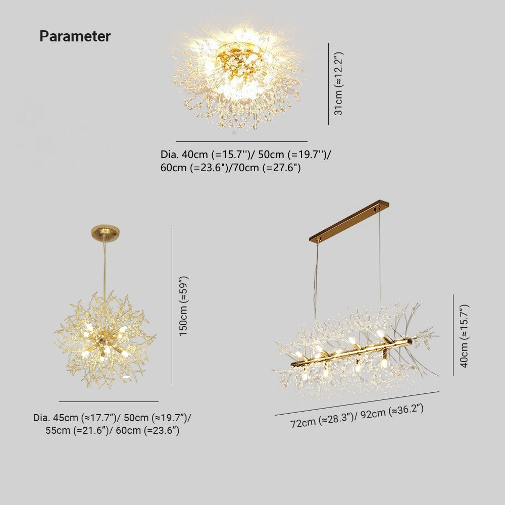 Kalia Vintage Pendant Light Dandelion firework | ventumra