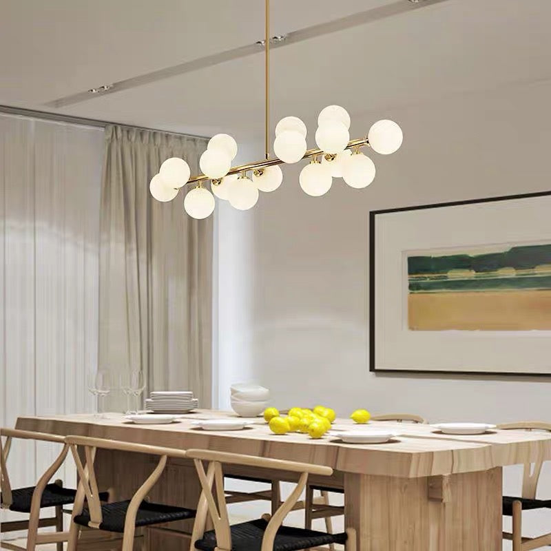 Valentina Bass Glass Bubble Golden Chandelier | ventumra