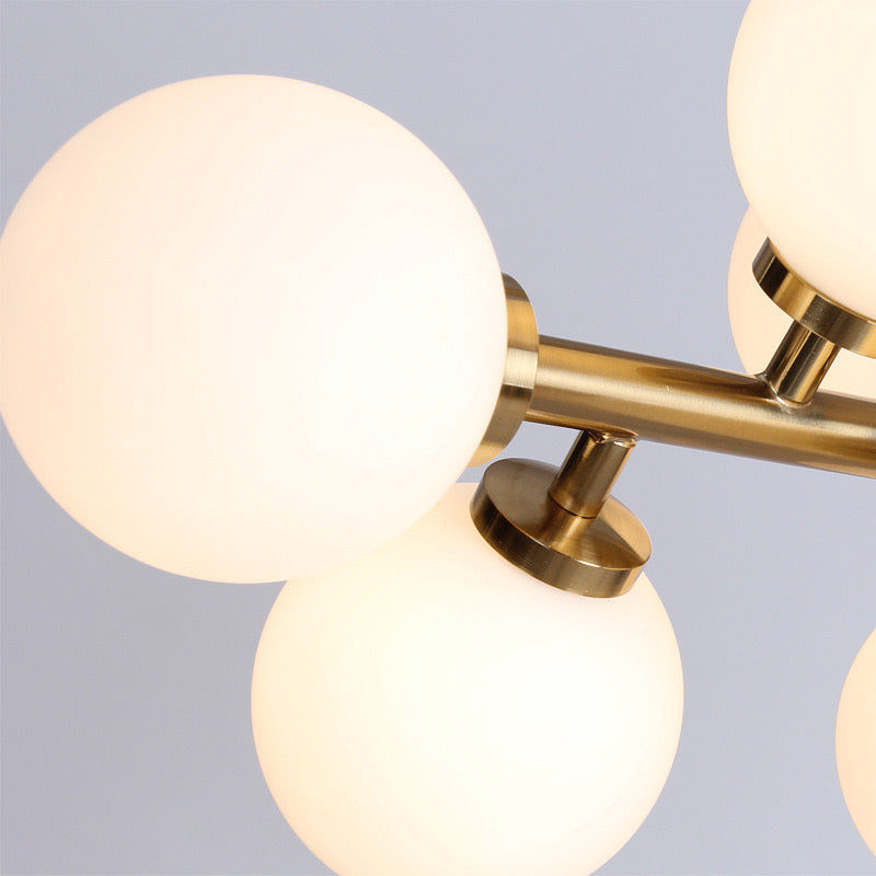 Valentina Bass Glass Bubble Golden Chandelier | ventumra