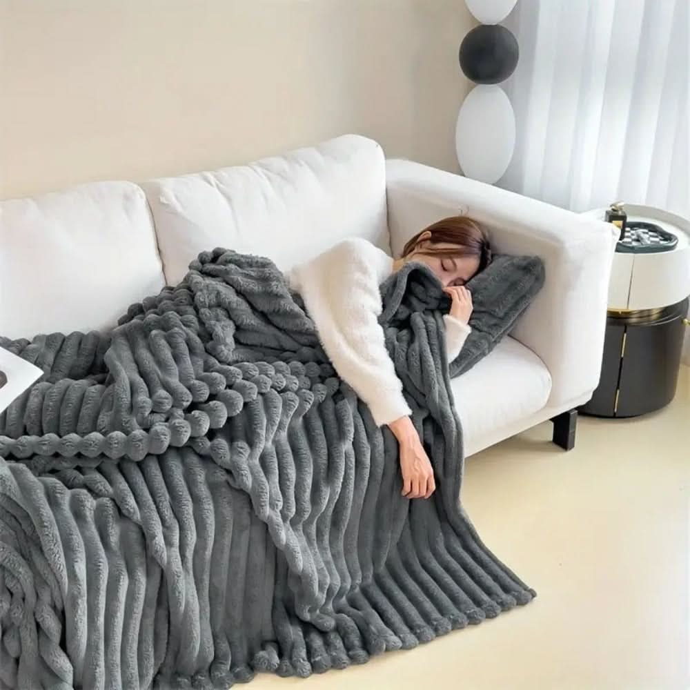 NimbusNest Kuschelige Wohndecke – Weiche Textur, stilvolles Design