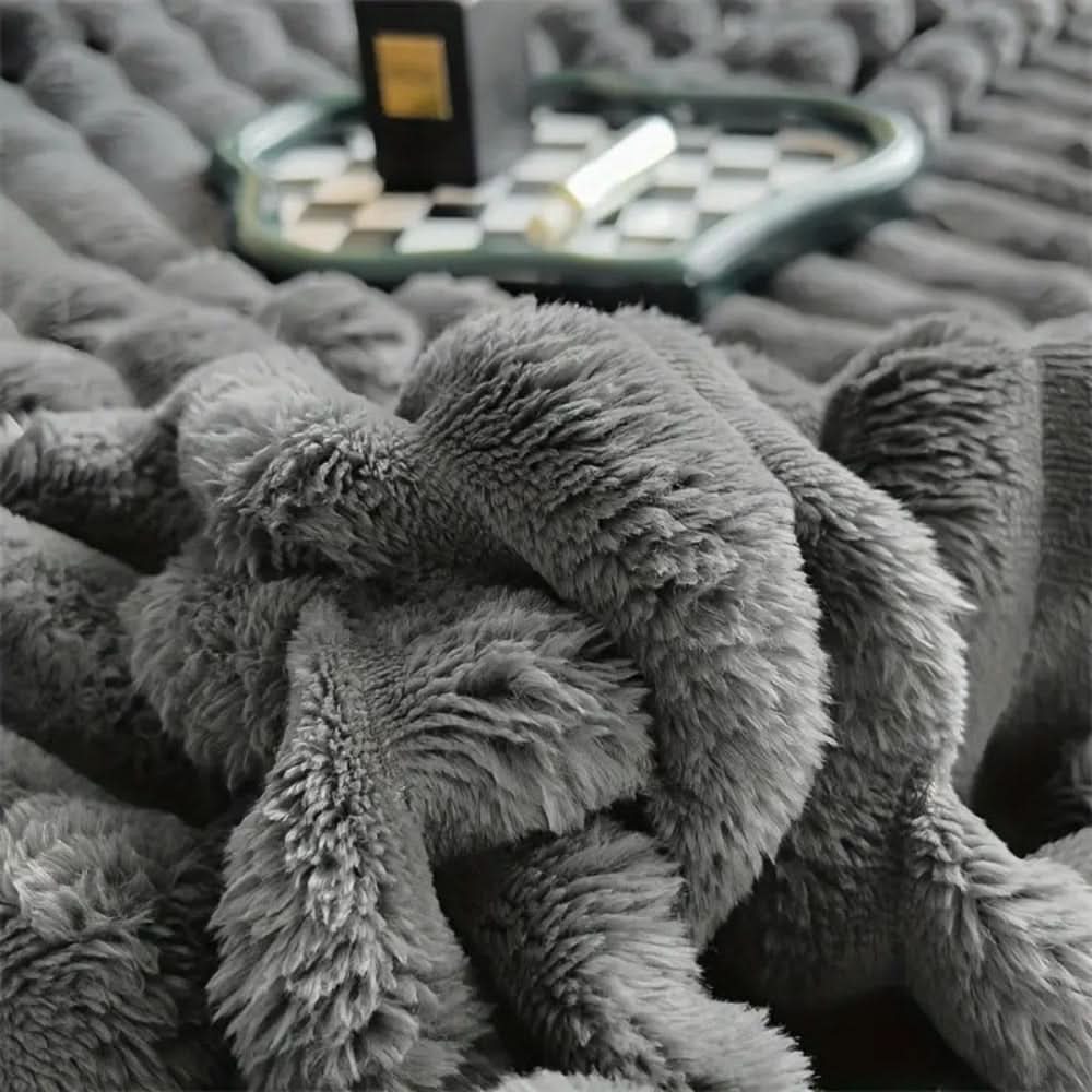 NimbusNest Kuschelige Wohndecke – Weiche Textur, stilvolles Design