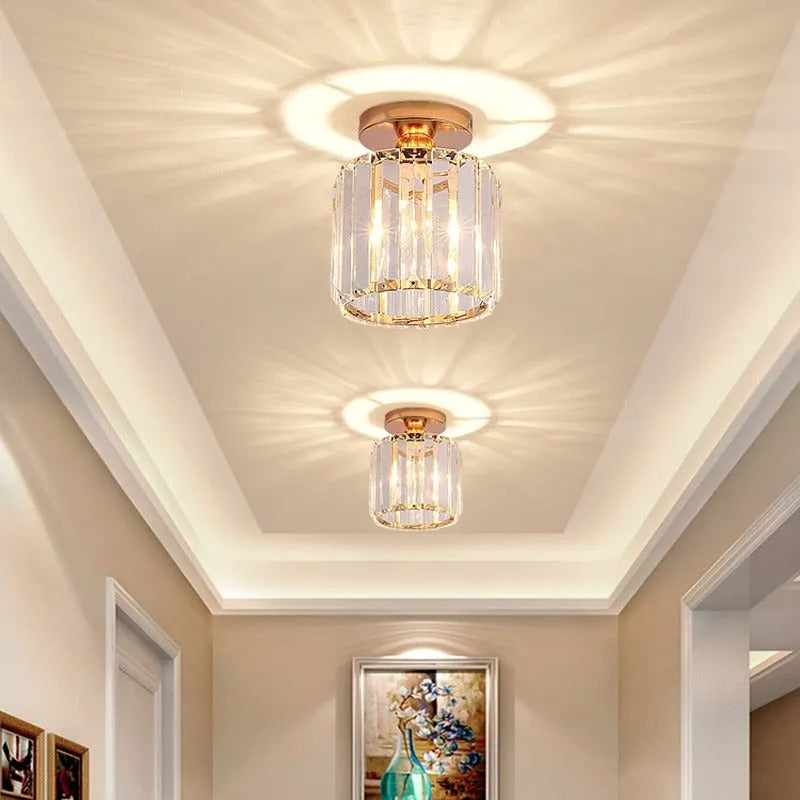 Stonel Modern Metal/Crystal Ceiling Light, 3 Colors | ventumra