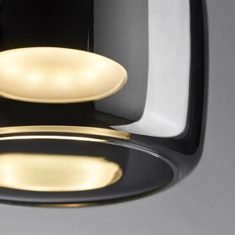 June Minimalist Pendant Light Glass Smoke Gray | ventumra
