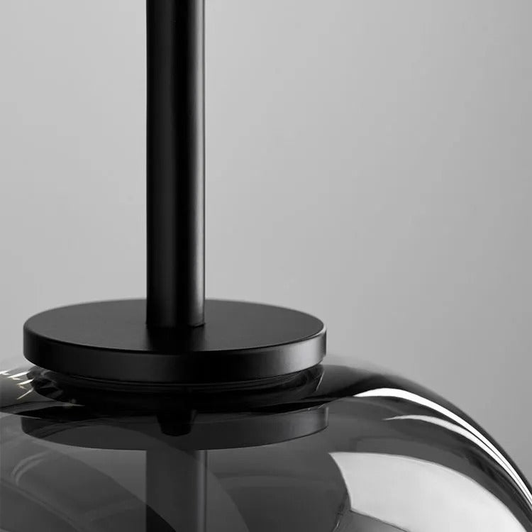 June Minimalist Pendant Light Glass Smoke Gray | ventumra