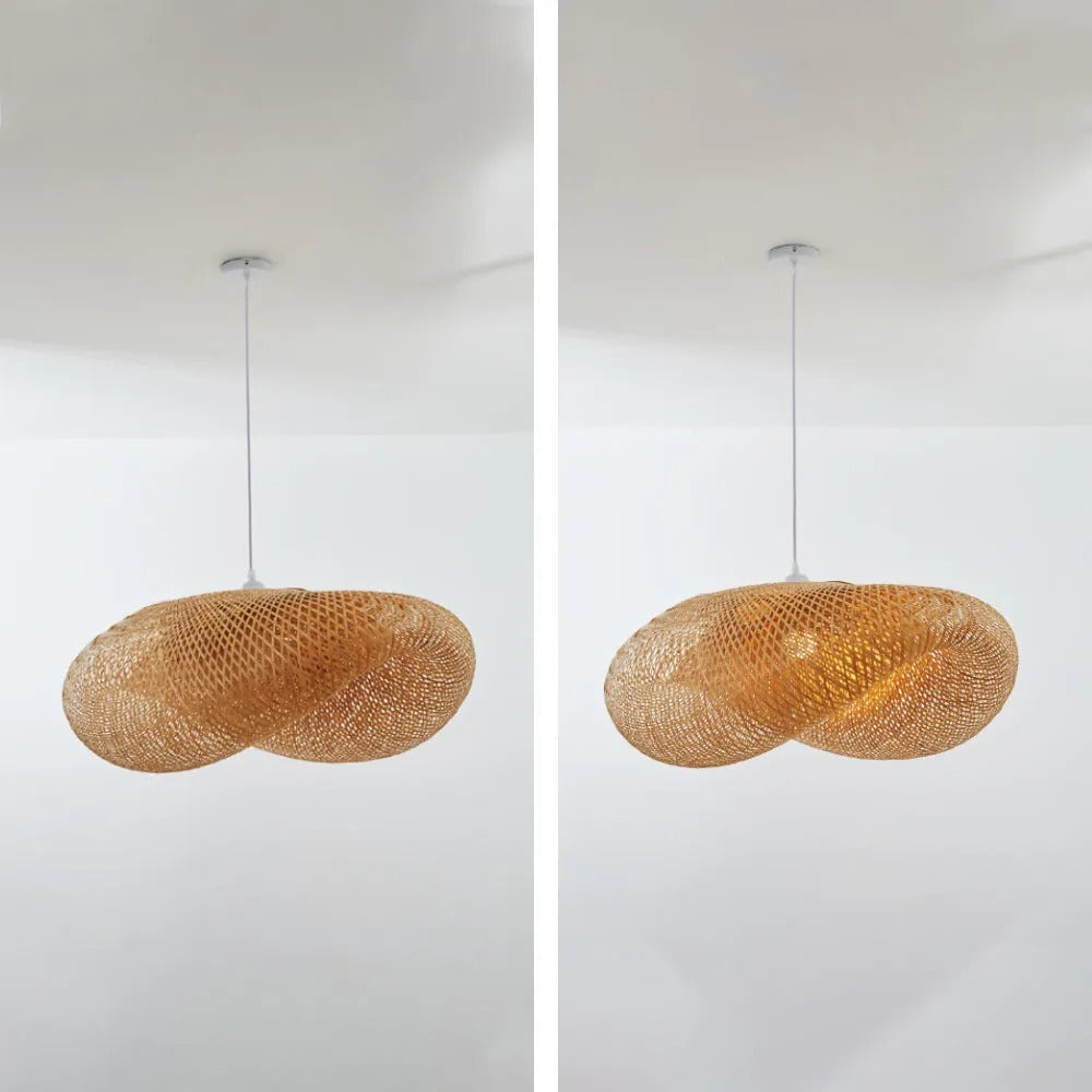Rinwa Natural Pendant Light for Dining Room/Kitchen Island, Bamboo | ventumra