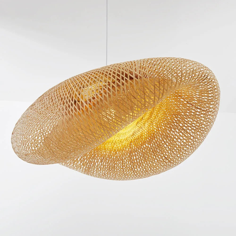 Rinwa Natural Pendant Light for Dining Room/Kitchen Island, Bamboo | ventumra