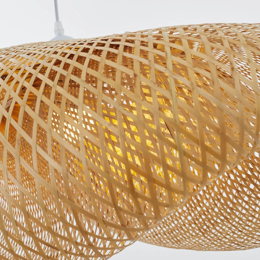 Rinwa Natural Pendant Light for Dining Room/Kitchen Island, Bamboo | ventumra