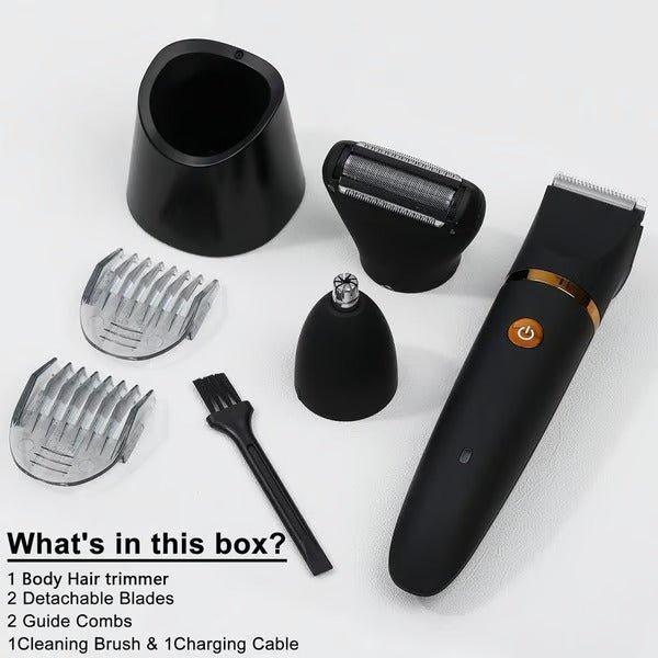 NovaTrim 3-in-1 Waterproof Body and Intimate Razor — Precision Grooming Tool for Men