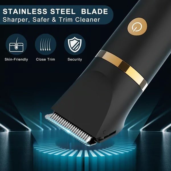 NovaTrim 3-in-1 Waterproof Body and Intimate Razor — Precision Grooming Tool for Men