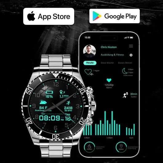 NovaGuard Tactical Smartwatch — GPS Navigation and Health Monitoring