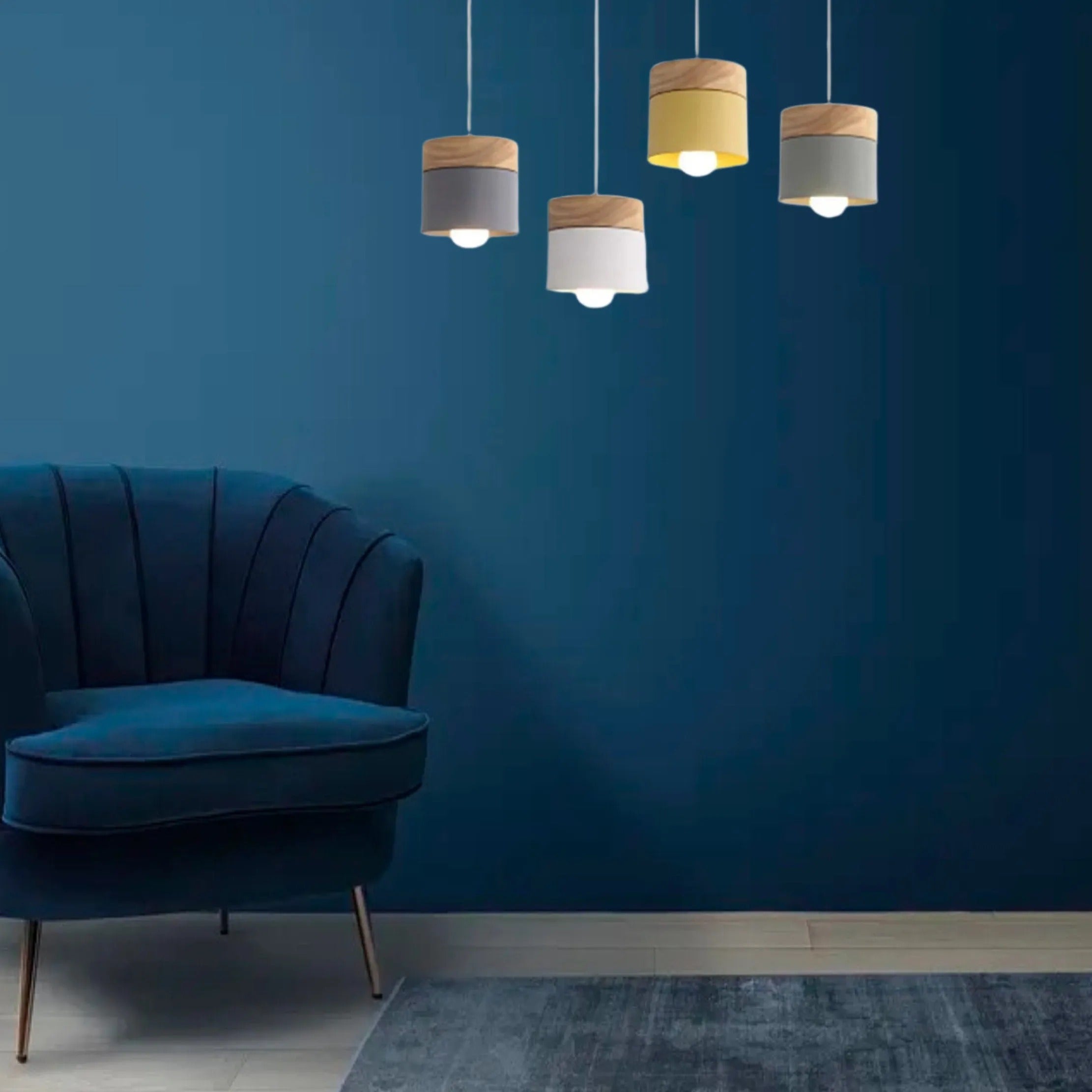 Valentina Modern Can Shape Metal/Wood Pendant Light | ventumra
