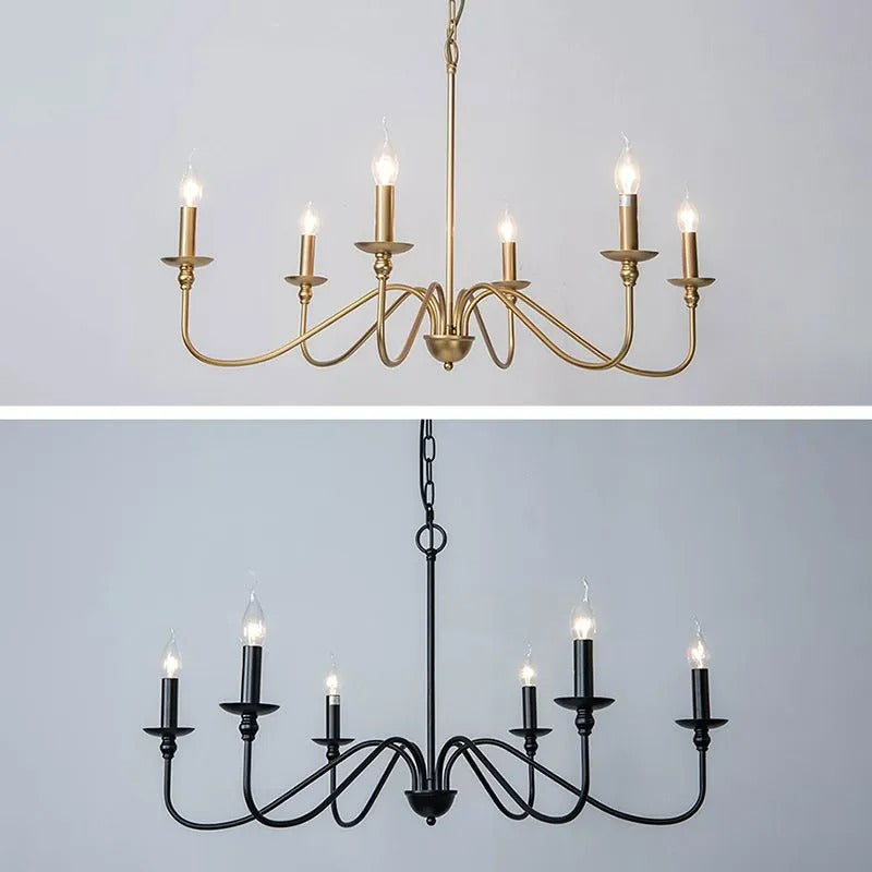 Orix Retro Vintage Candle Metal Chandelier | ventumra