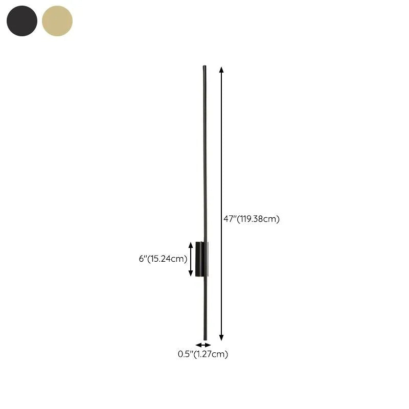 Arisha Modern Linear Metal& Bedroom Wall Lamp, Black/Brass | ventumra