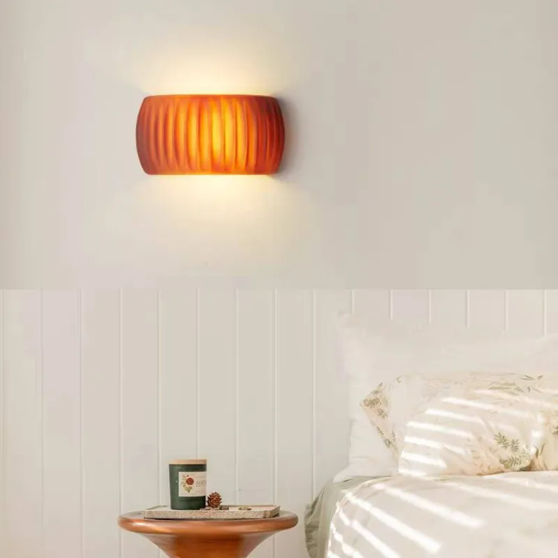 Aria Modern LED Indoor Wall Lamp Orange/Green Resin Bedroom | ventumra