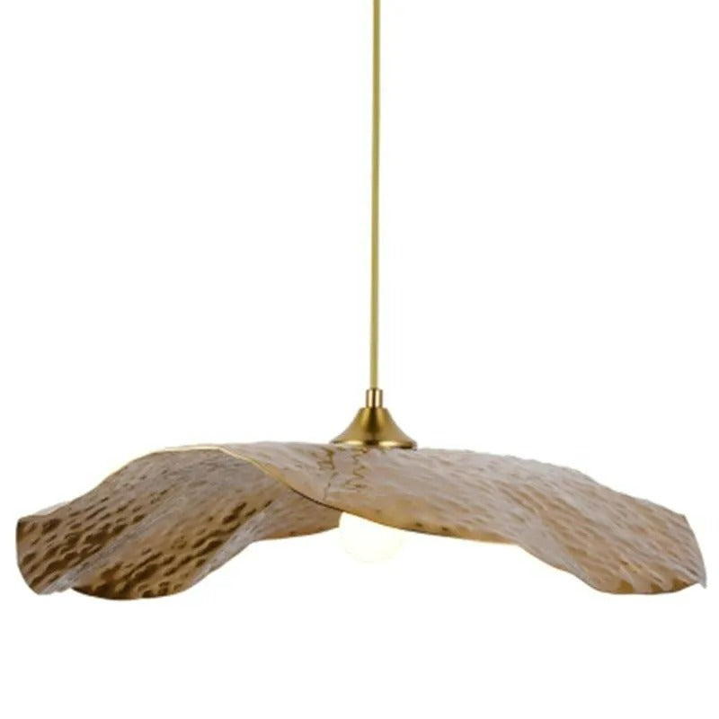 Arisha Natural Lotus Leaf Metal Pendant Light | ventumra