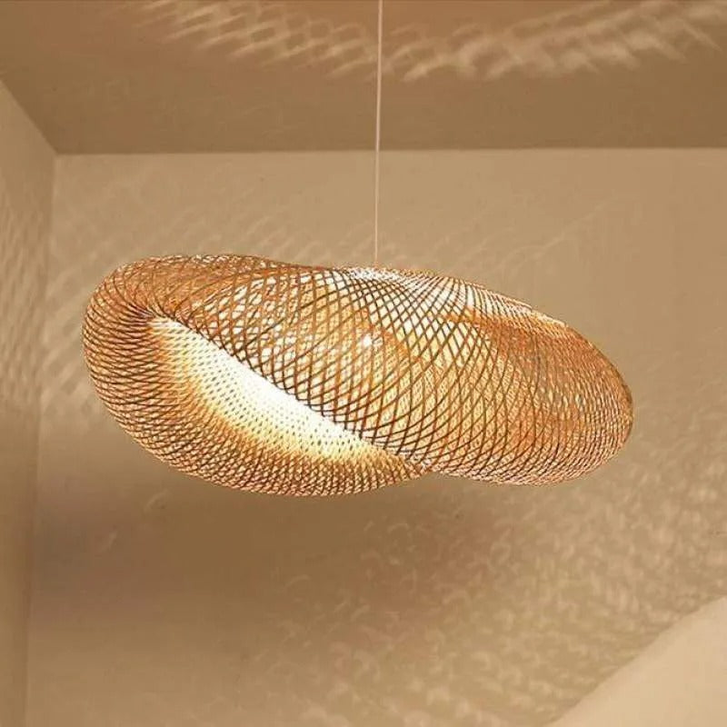 Rinwa Natural Pendant Light for Dining Room/Kitchen Island, Bamboo | ventumra