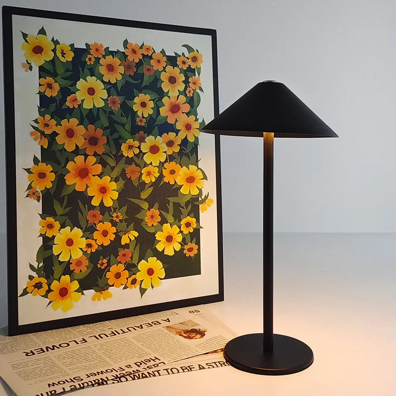 NovaGlow Wireless Desk Lamp With Rechargeable Battery And Adjustable Brightness