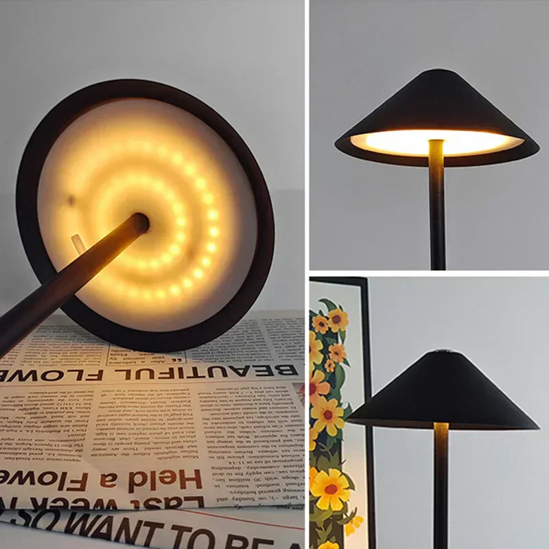 NovaGlow Wireless Desk Lamp With Rechargeable Battery And Adjustable Brightness