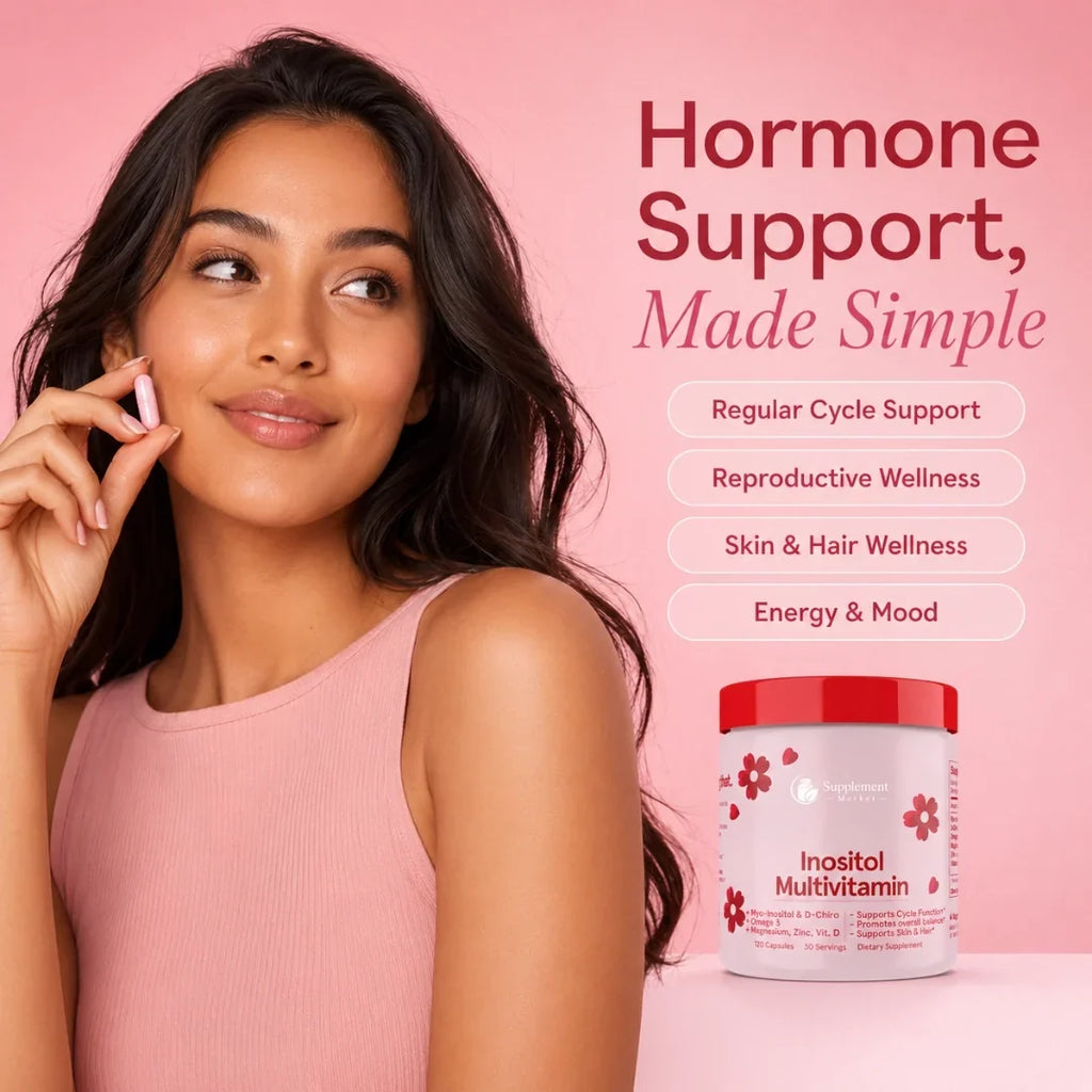 Multivitamines à base d’inositol : mélange d’inositol 40:1 et soutien à l’équilibre hormonal