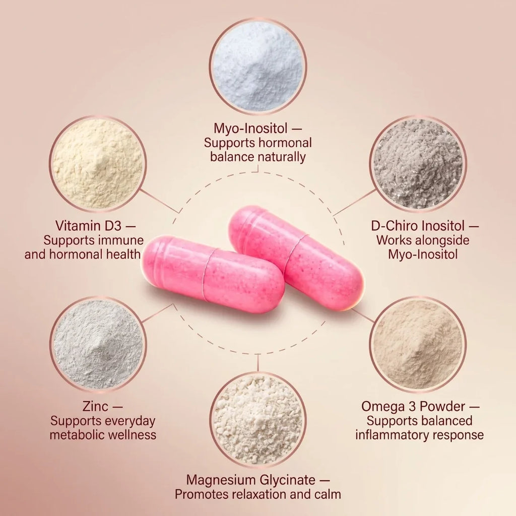 Multivitamines à base d’inositol : mélange d’inositol 40:1 et soutien à l’équilibre hormonal