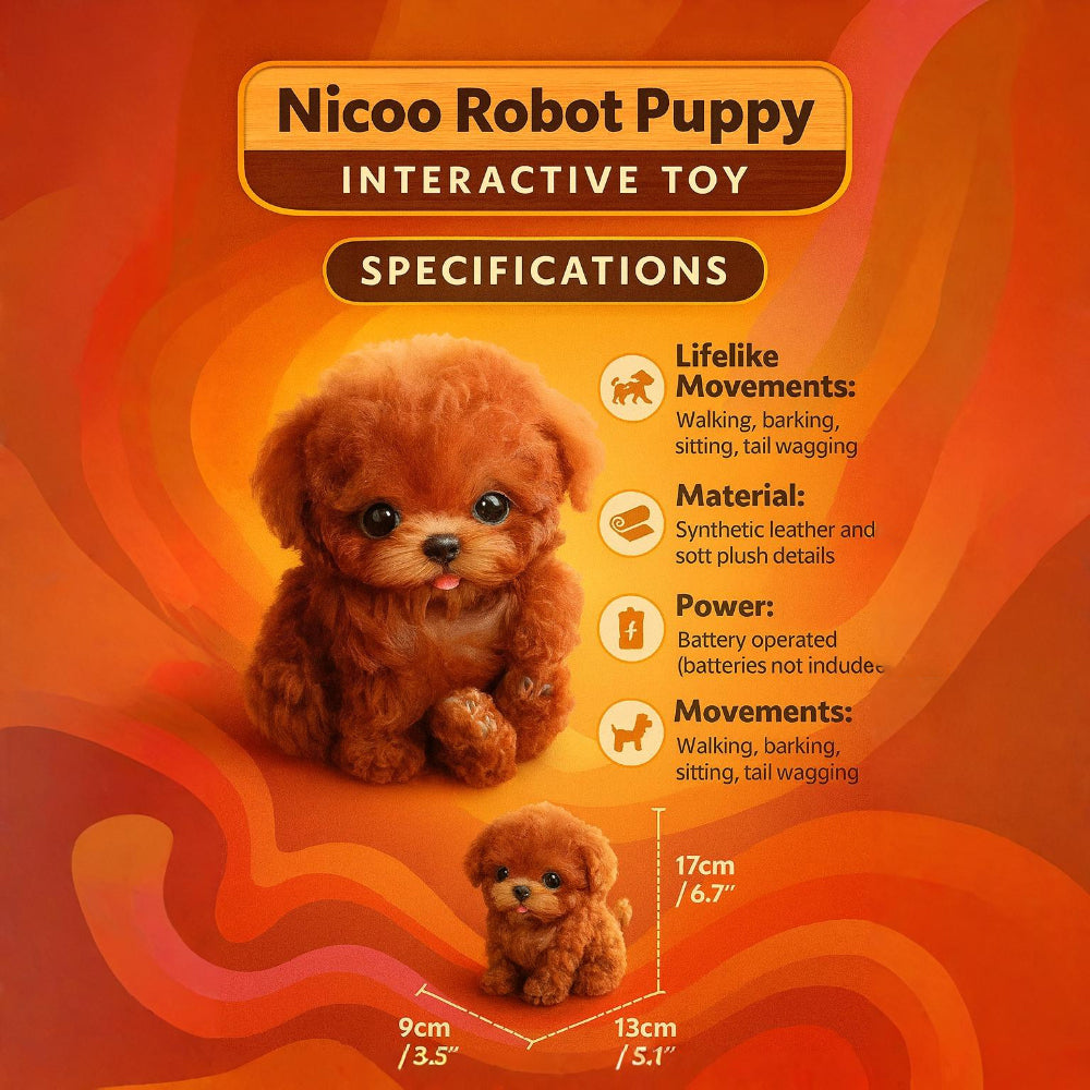 Robotic Pup Toy - Feels Real, Responds to Sound & Touch | ventumra
