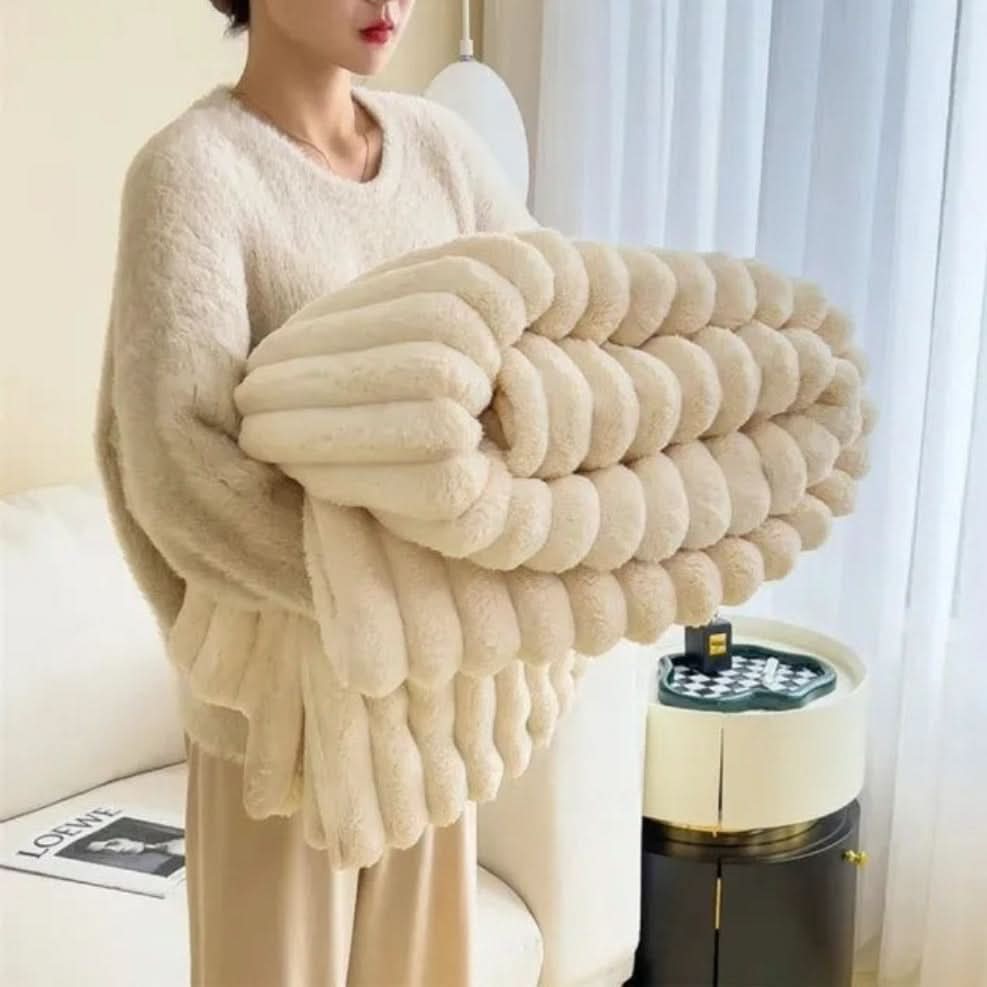 NimbusNest Kuschelige Wohndecke – Weiche Textur, stilvolles Design