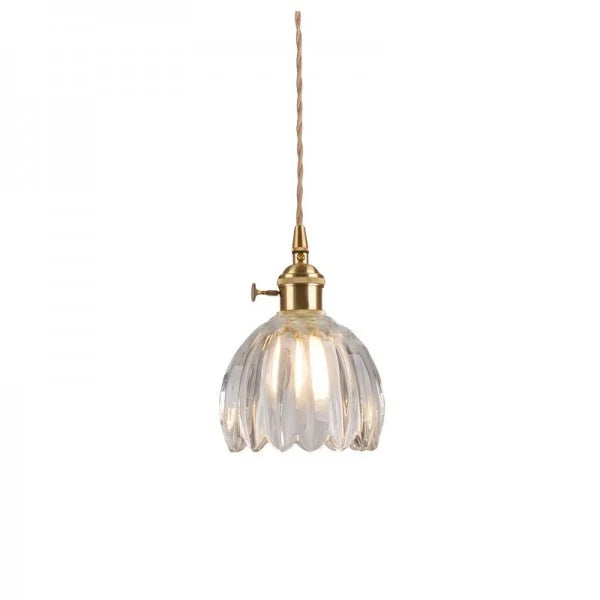 Lyra Bloom Glass Pendant Light with LED in Japanese Retro Style