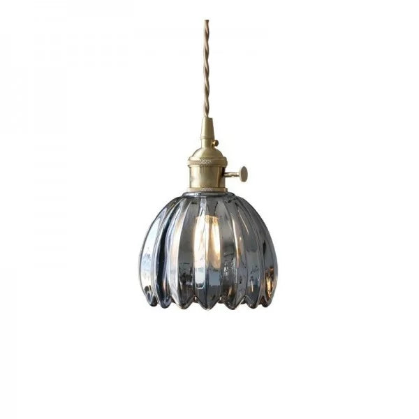 Lyra Bloom Glass Pendant Light with LED in Japanese Retro Style